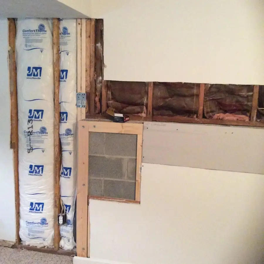 Wall insulation replacement during Contents Cleaning & Restoration in Laguna Niguel